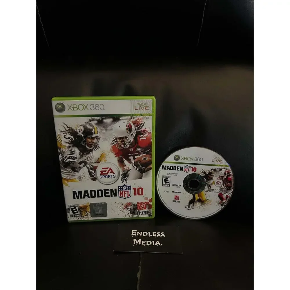 Madden NFL 10 Microsoft Xbox 360 Item and Box Video Game